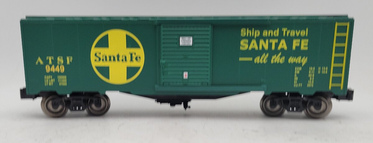 Menards 279-8744 O Scale Green ATSF Box Car #9449 VG/Box