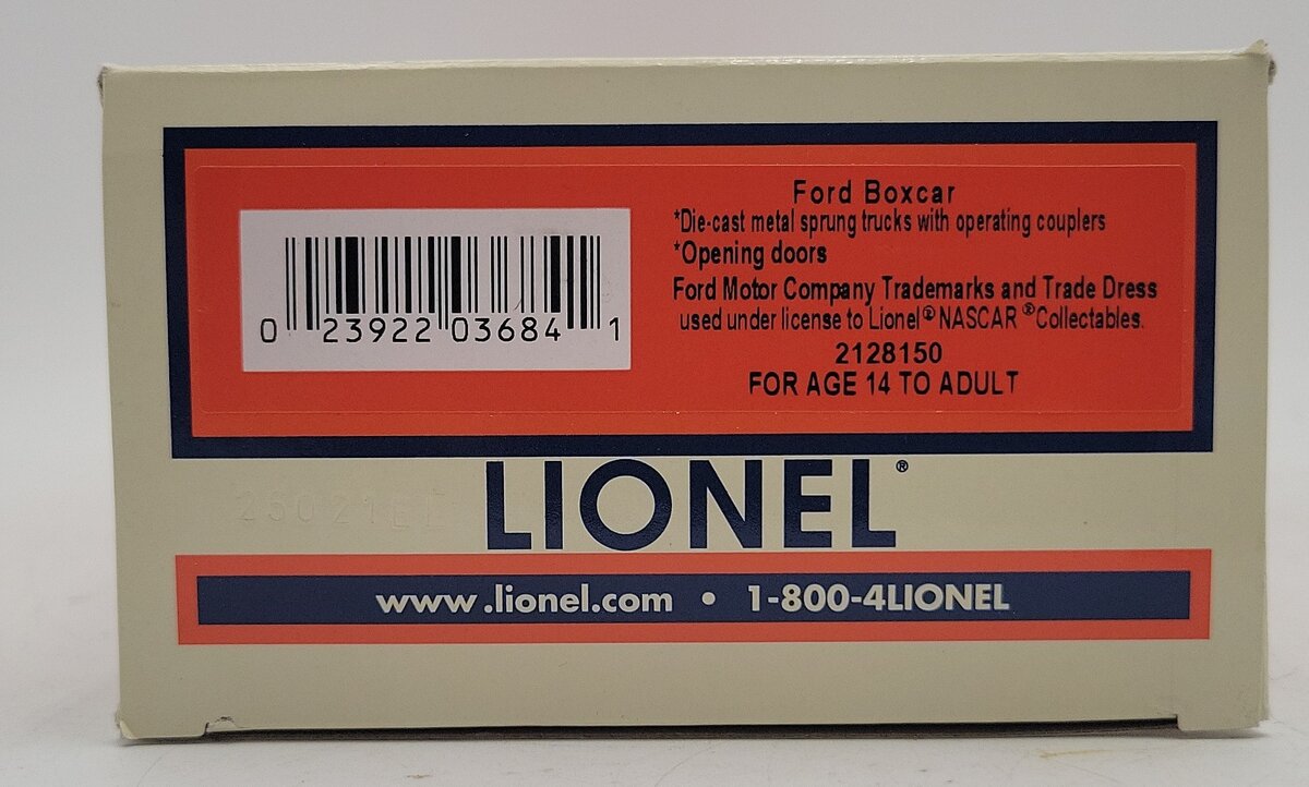 Lionel 2128150 O Scale Ford Vintage Boxcar EX/Box