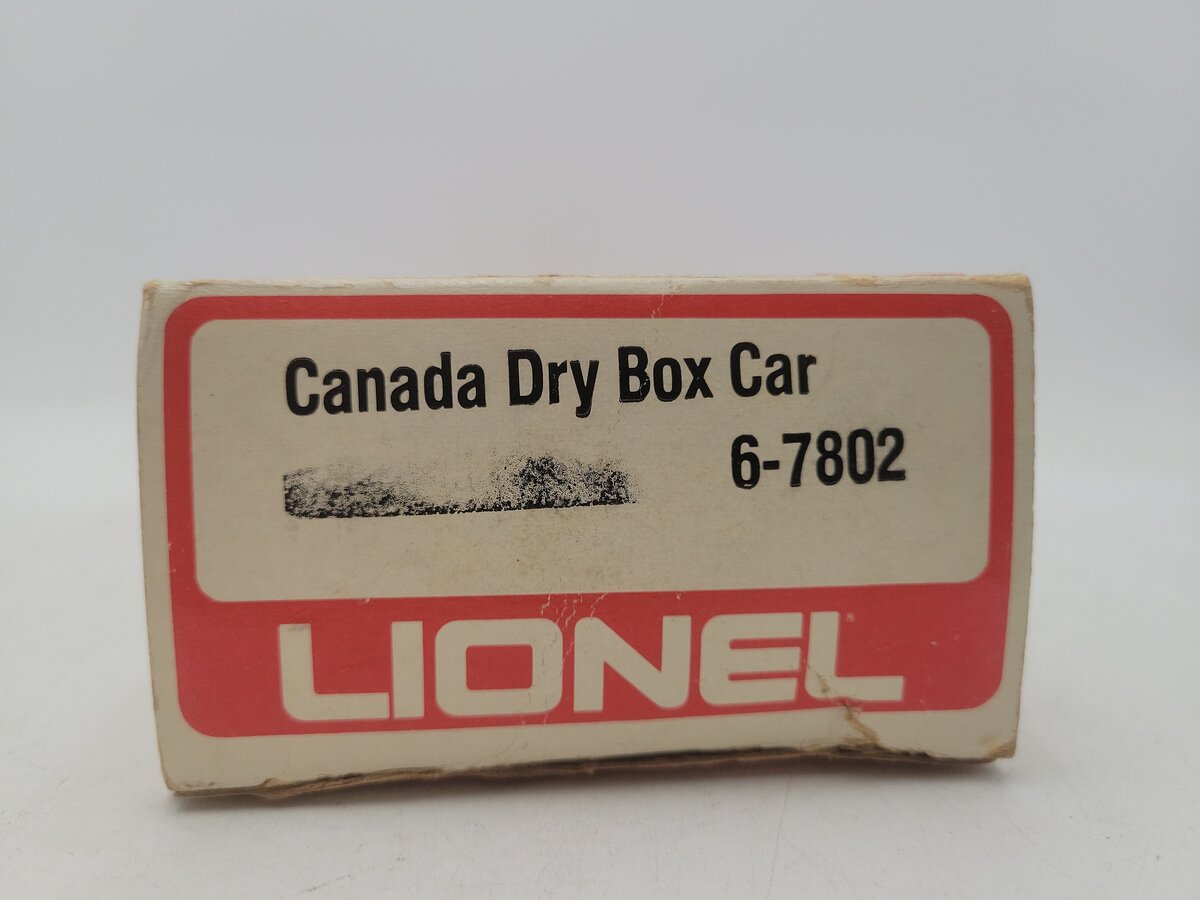 Lionel 6-7802 O Gauge Canada Dry Boxcar #7802 VG/Box