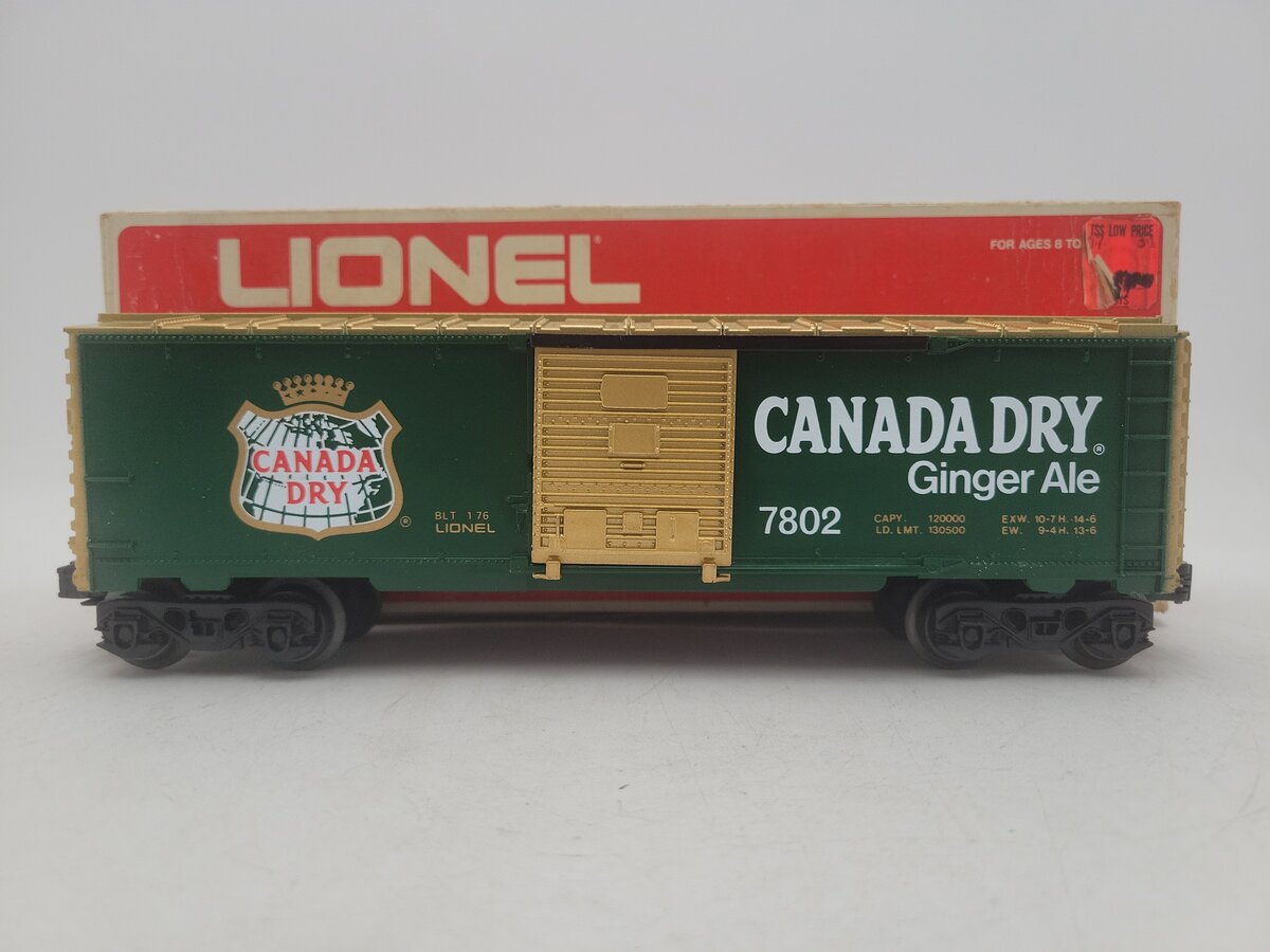 Lionel 6-7802 O Gauge Canada Dry Boxcar #7802 VG/Box