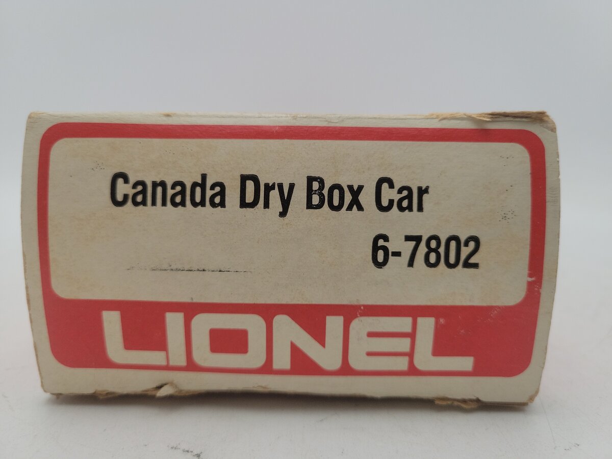 Lionel 6-7802 O Gauge Canada Dry Boxcar #7802 VG/Box