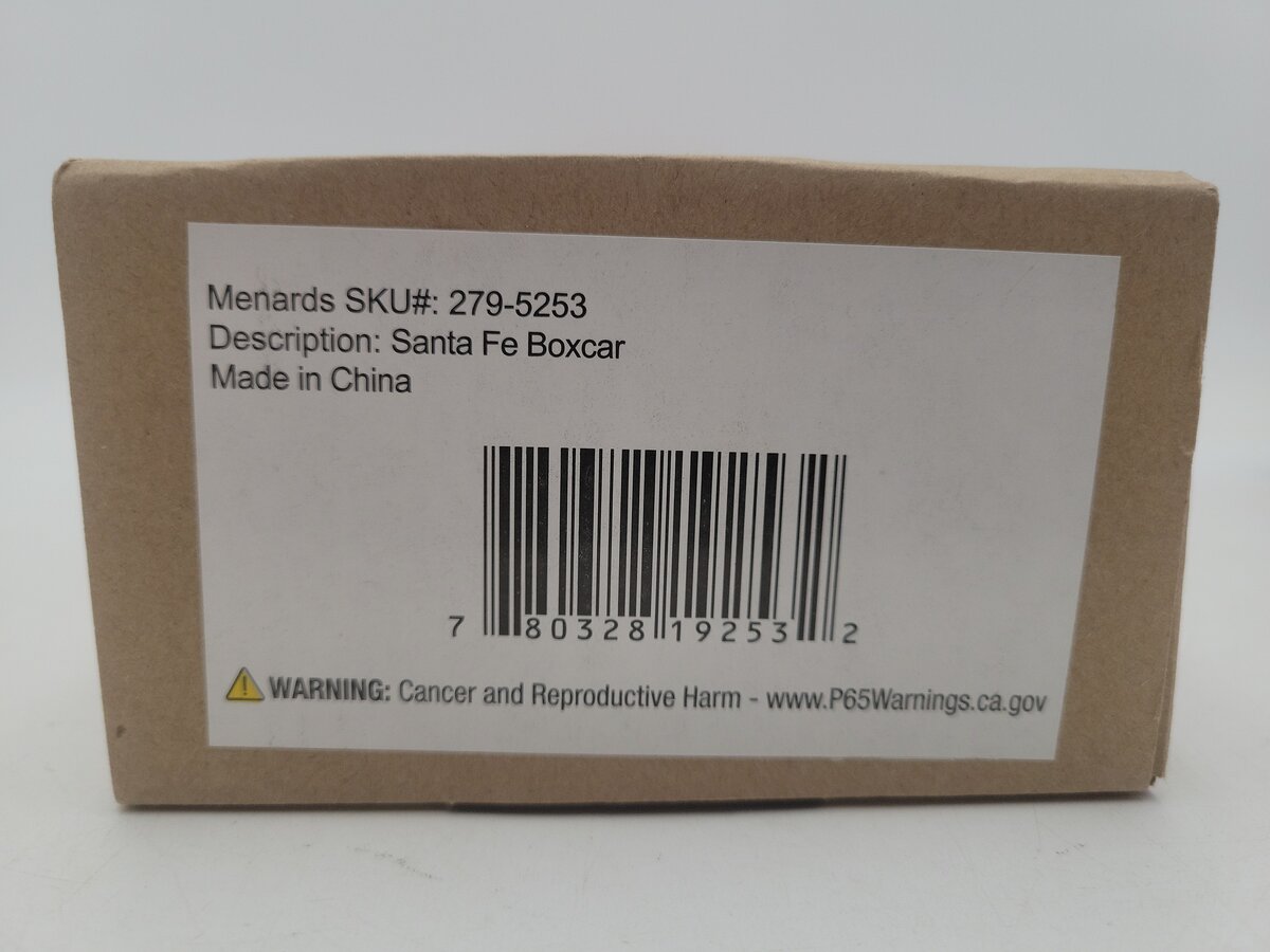 Menards 279-5253 O Gauge Santa Fe Boxcar EX/Box