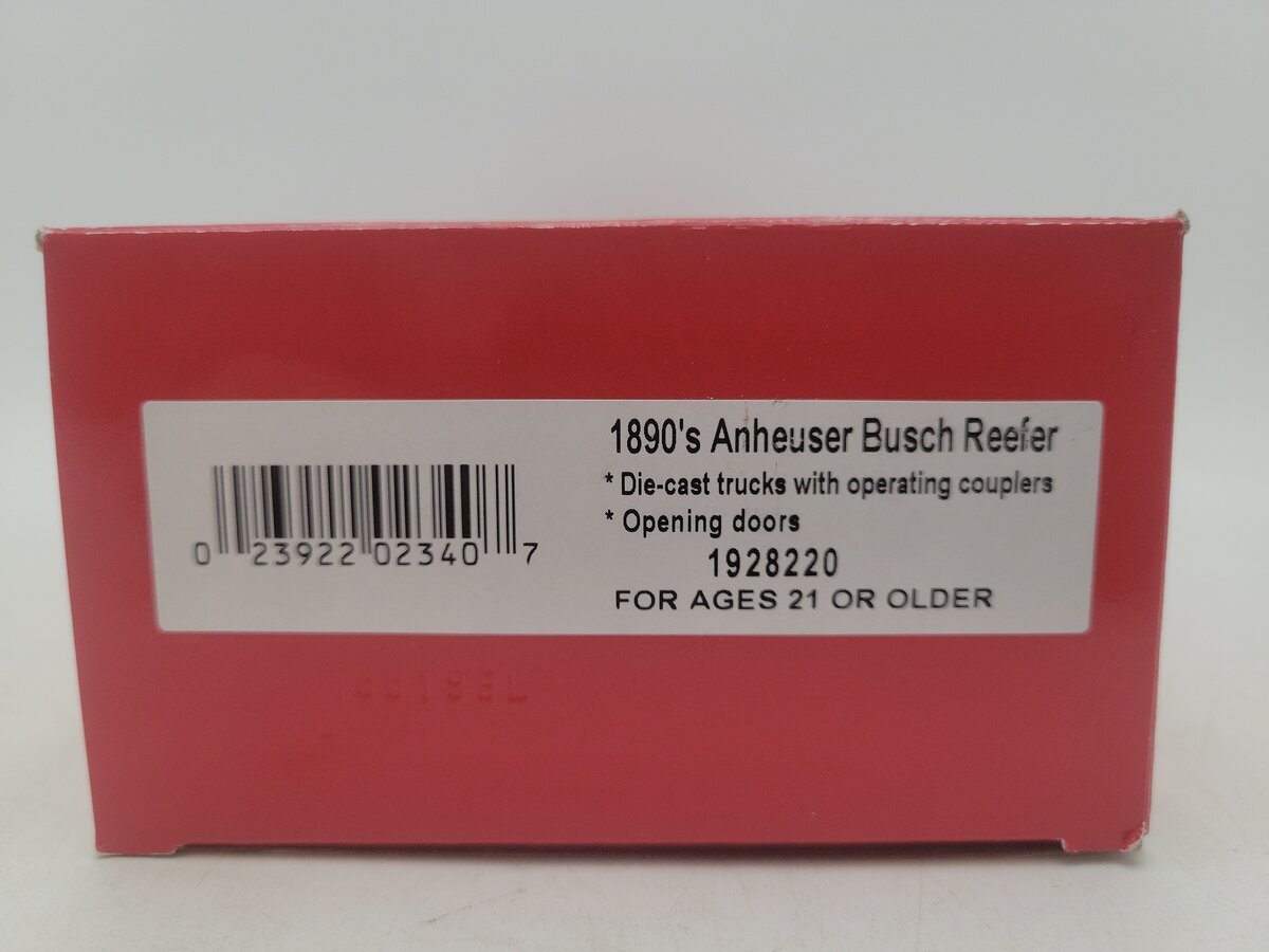 Lionel 1928220 O Gauge 1890's Anheuser Busch Reefer Car LN/Box