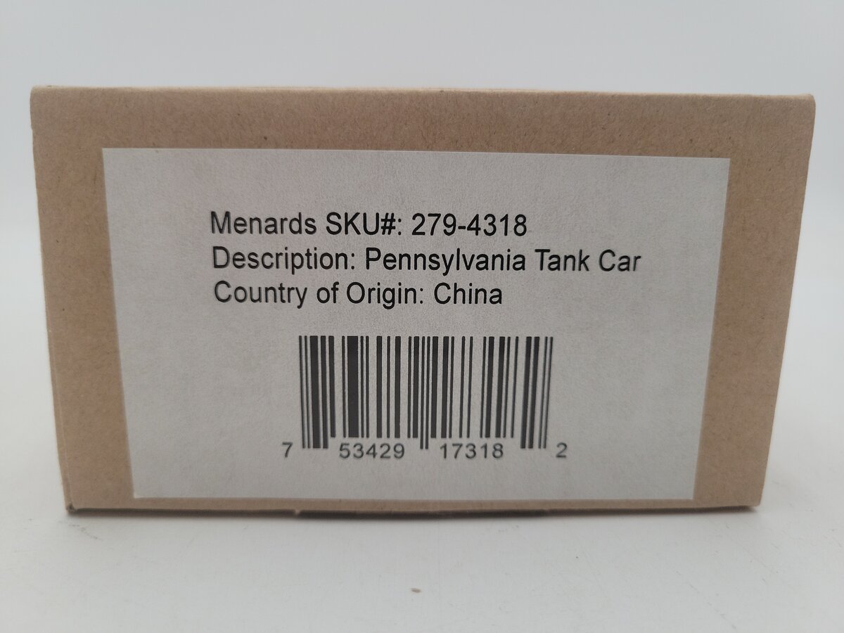 Menards 279-4318 O Gauge Pennsylvania Tank Car EX/Box