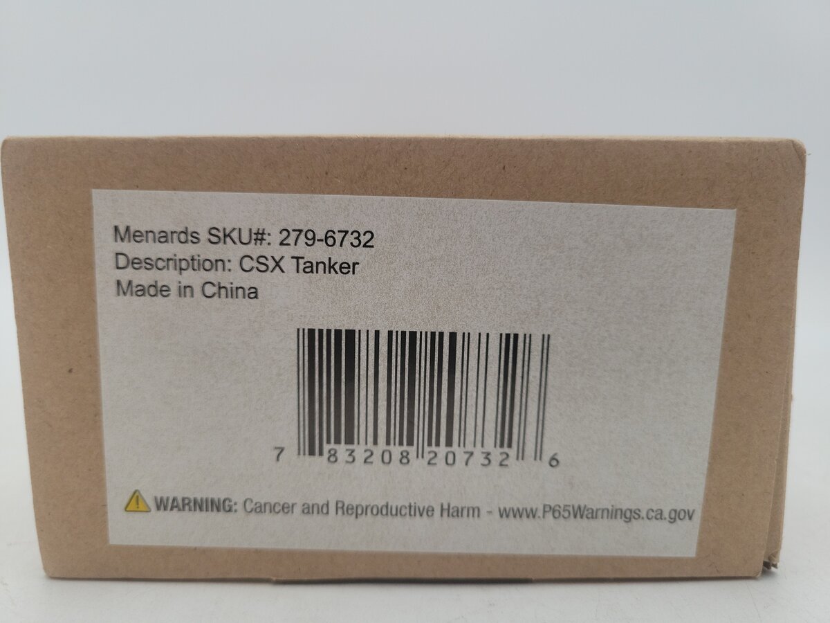 Menards 279-6732 O Gauge CSX Tanker Car LN/Box