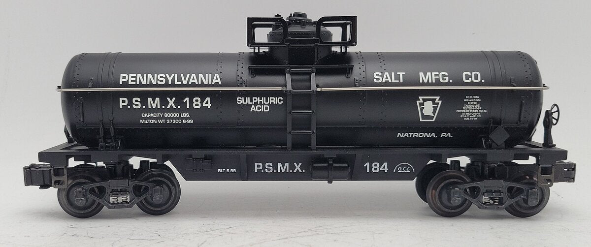 K-Line K632-1891 O Gauge Pennsylvania Salt Mfg. Co Single Dome Tank Car #184 EX/Box