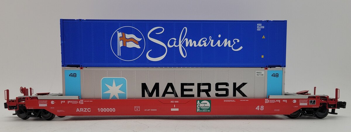 Lionel 6-84863 O Gauge AZRC Husky Stack Flatcar #100000 VG/Box