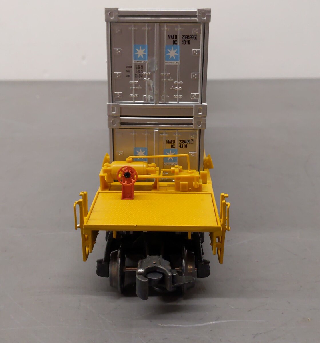 K-Line K779420 O Gauge DTTX Deep Well Car W/ 4 Maersk Containers EX/Box