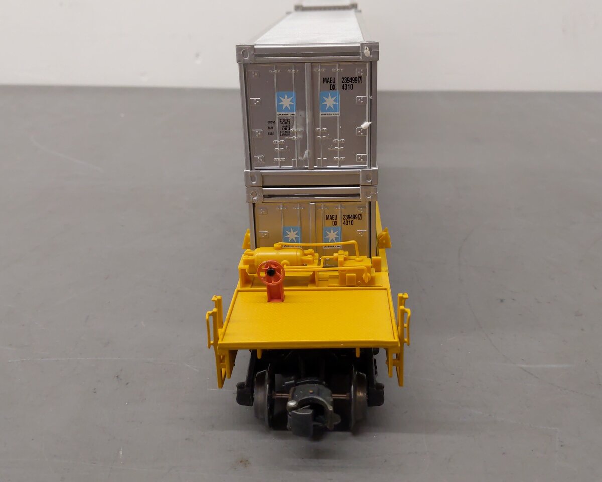 K-Line K779420 O Gauge DTTX Deep Well Car W/ 4 Maersk Containers EX/Box