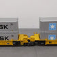 K-Line K779420 O Gauge DTTX Deep Well Car W/ 4 Maersk Containers EX/Box