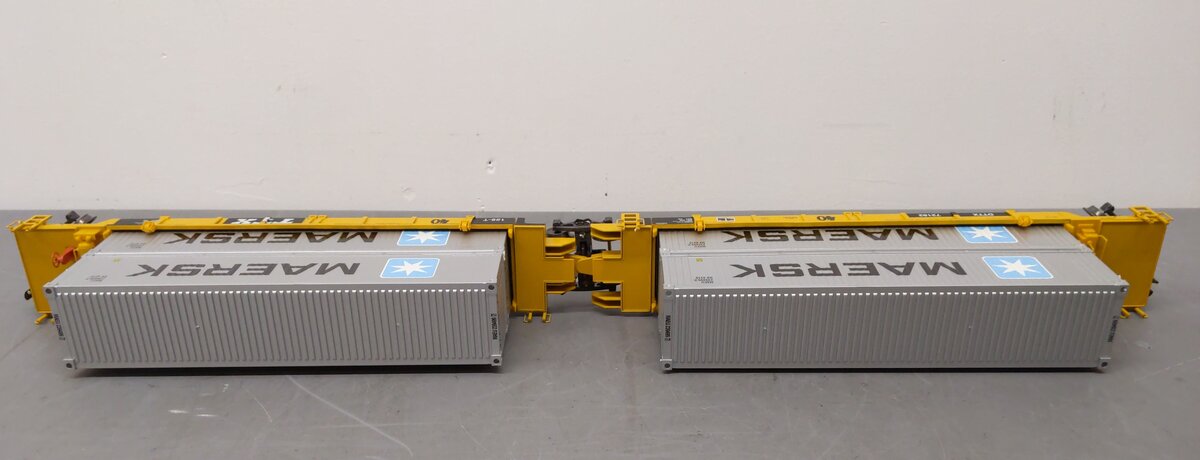 K-Line K779420 O Gauge DTTX Deep Well Car W/ 4 Maersk Containers EX/Box