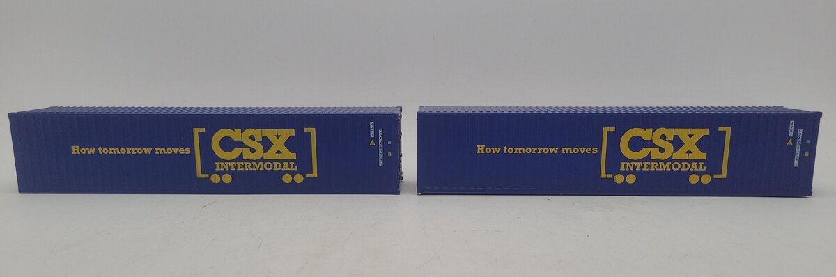 Menards 279-4662 O Gauge CSX 40' Containers 2-Pack EX/Box