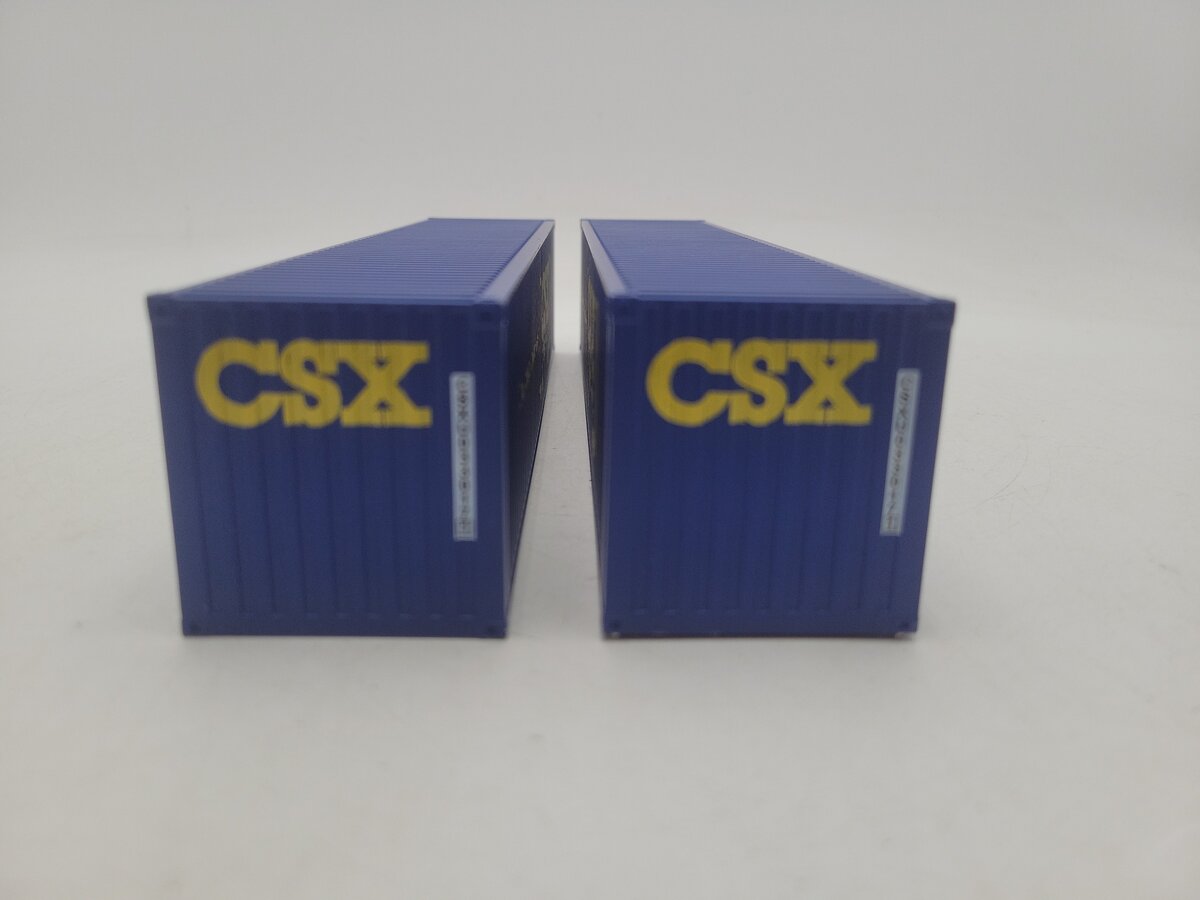 Menards 279-4662 O Gauge CSX 40' Containers 2-Pack EX/Box