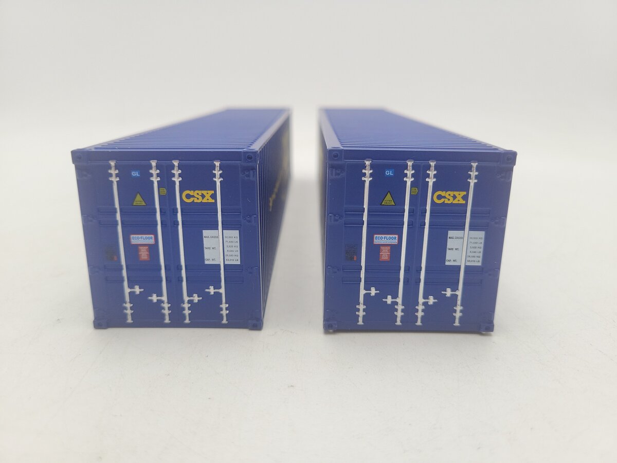 Menards 279-4662 O Gauge CSX 40' Containers 2-Pack EX/Box