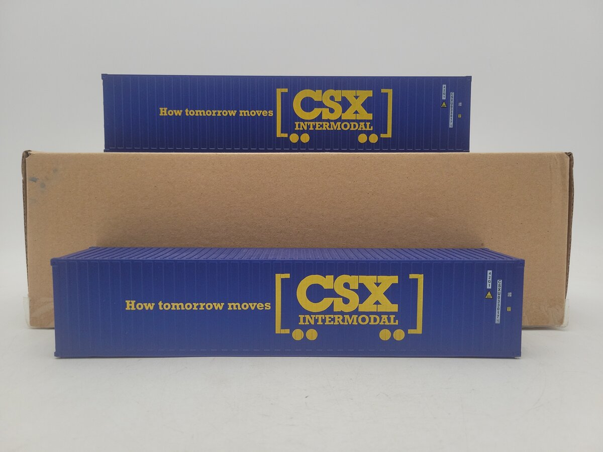 Menards 279-4662 O Gauge CSX 40' Containers 2-Pack EX/Box
