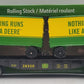 Lionel 1928350 O Gauge John Deere Flatcar w/ Piggyback Trailers VG/Box