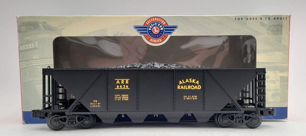 Lionel 6-19350 O Gauge PWC Alaska Quad Hopper #6636 LN/Box