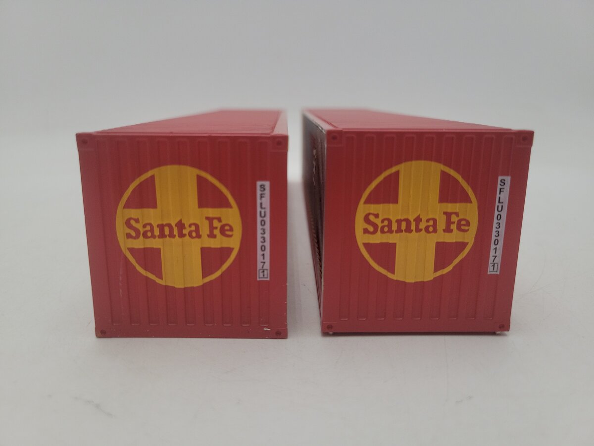 Menards 279-4658 O Gauge 40' Santa Fe Containers (Set of 2) EX/Box