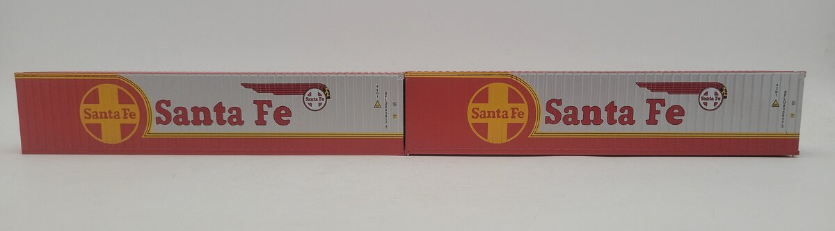 Menards 279-4658 O Gauge 40' Santa Fe Containers (Set of 2) EX/Box