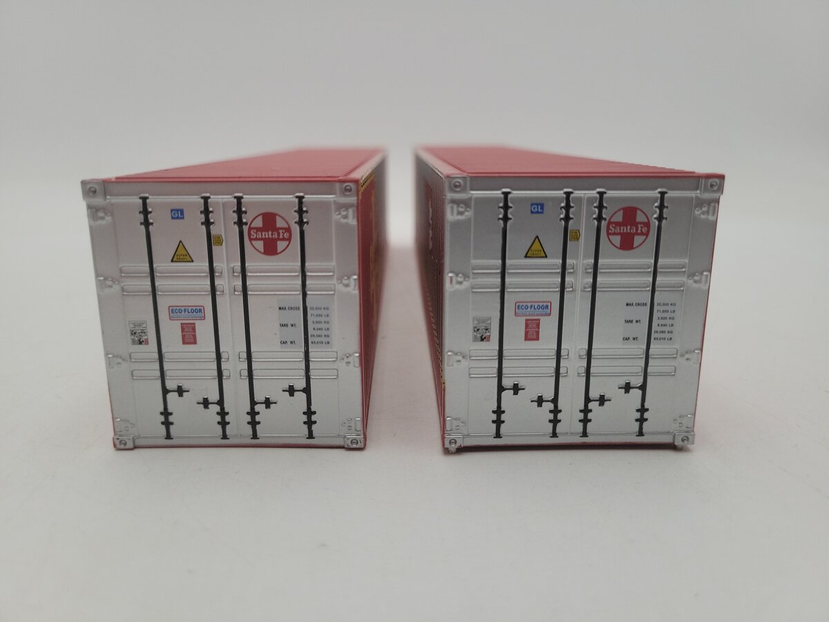 Menards 279-4658 O Gauge 40' Santa Fe Containers (Set of 2) EX/Box