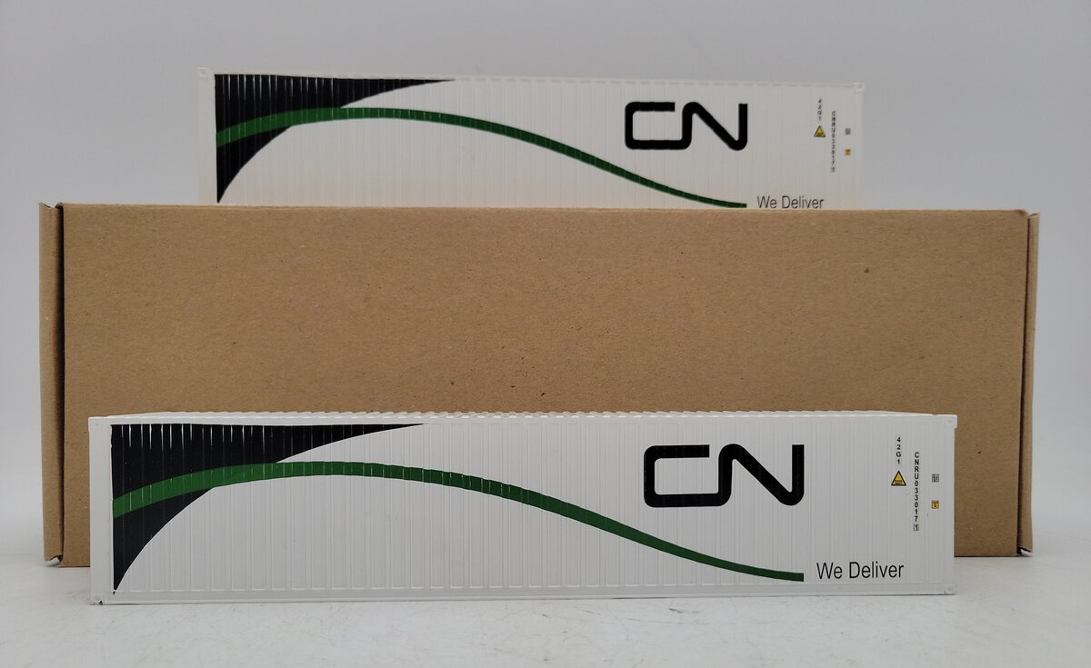 Menards 279-4660 O Gauge Canadian National 40' Containers (2-Pack) EX/Box