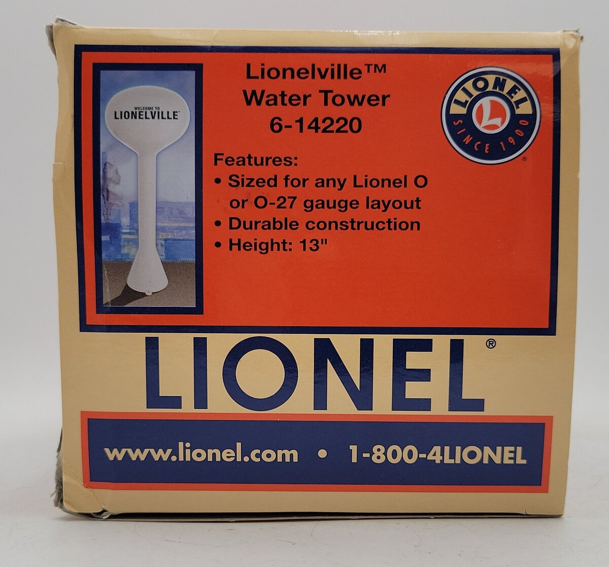 Lionel 6-14220 O Lionelville Water Tower EX/Box