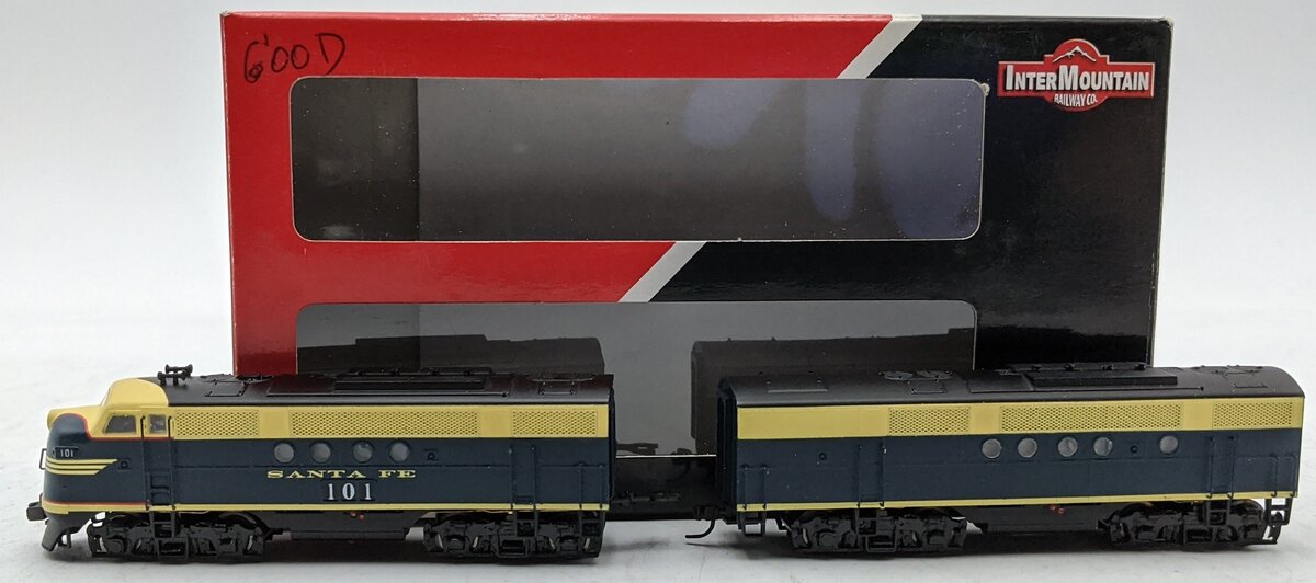 InterMountain 69001 N Scale Santa Fe "Cat Whiskers II" AB Diesel Locomotive Set LN/Box