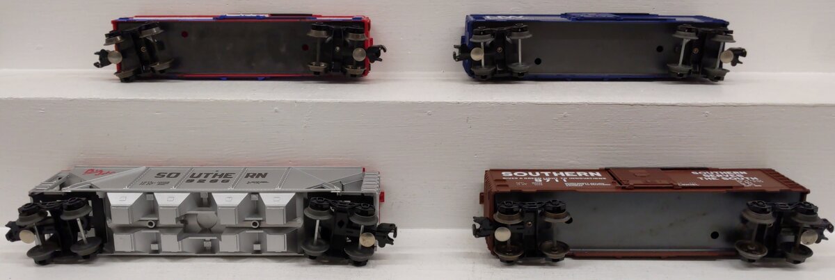 Lionel O Gauge Assorted Freight Cars: #9708, #9711, #9771, #9266 [4] LN/Box