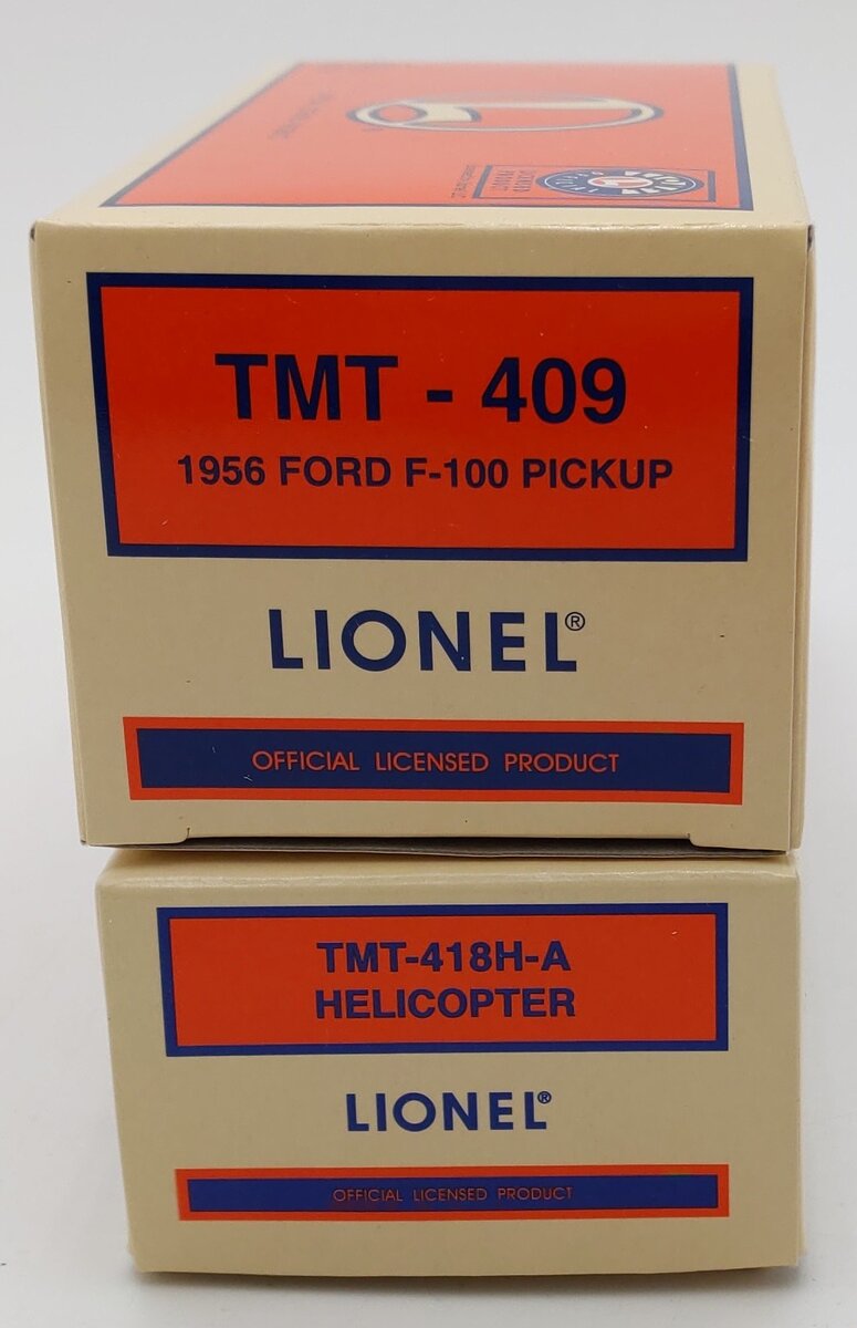 Lionel TMT-411 1:48 1956 Ford Diecast Pick-up Truck and Helicopter Set LN/Box