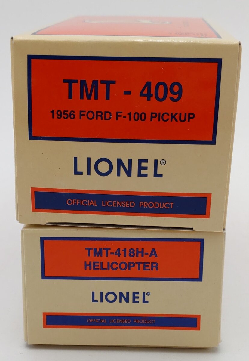 Lionel TMT-411 1:48 1956 Ford Diecast Pick-up Truck and Helicopter Set LN/Box