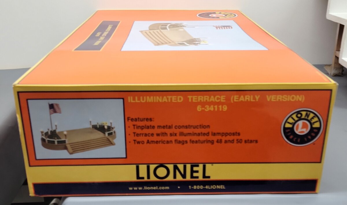 Lionel 6-34119 O Standard Gauge Illumintated Terrace (Early Version) EX/Box