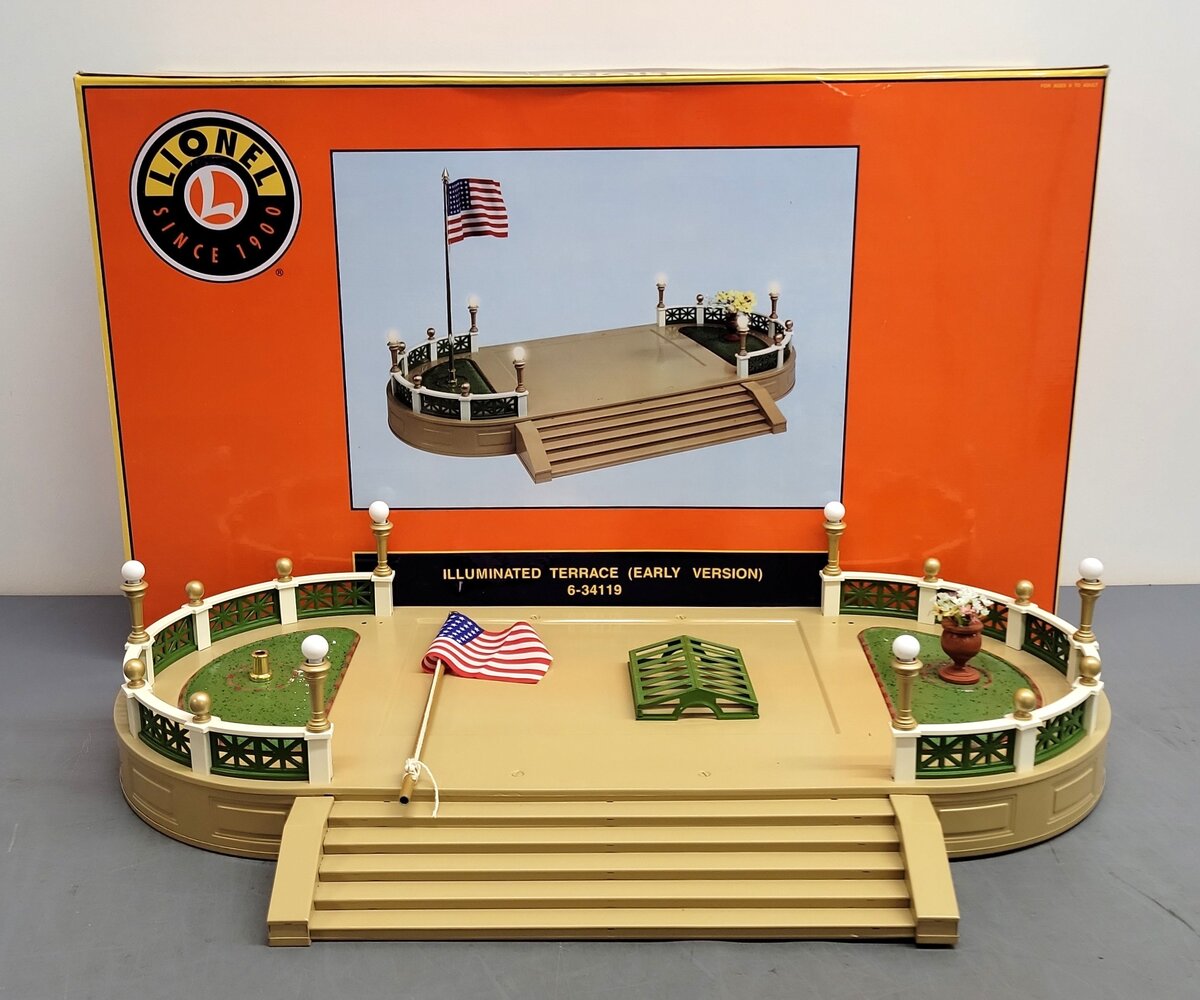 Lionel 6-34119 O Standard Gauge Illumintated Terrace (Early Version) EX/Box