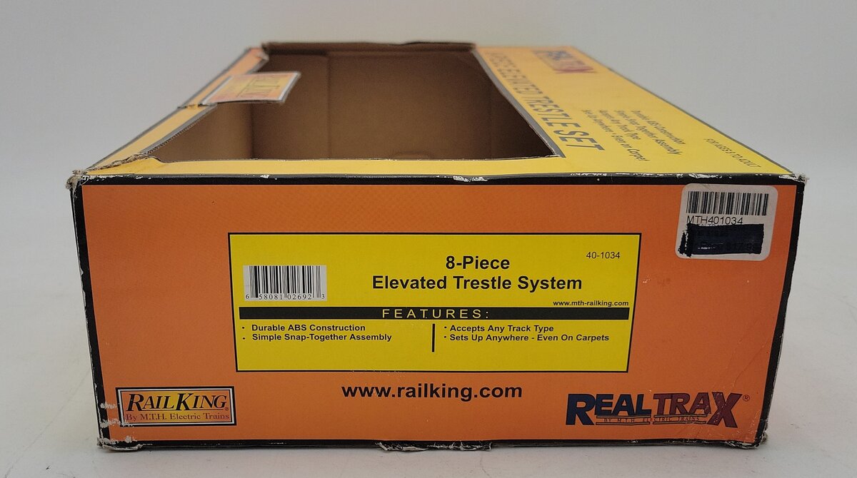 MTH 40-1034 O RealTrax Elevated Trestle Set (Pack of 8) LN/Box