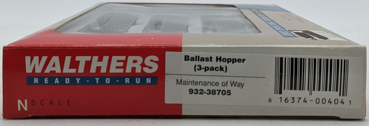 Walthers 932-38705 N Scale Maintenance of Way Ballast Hopper 3-Pack LN/Box
