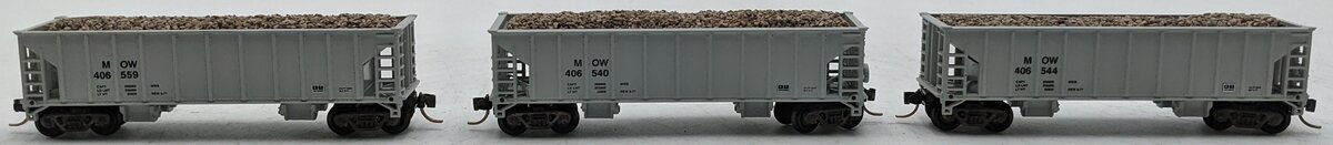 Walthers 932-38705 N Scale Maintenance of Way Ballast Hopper 3-Pack LN/Box