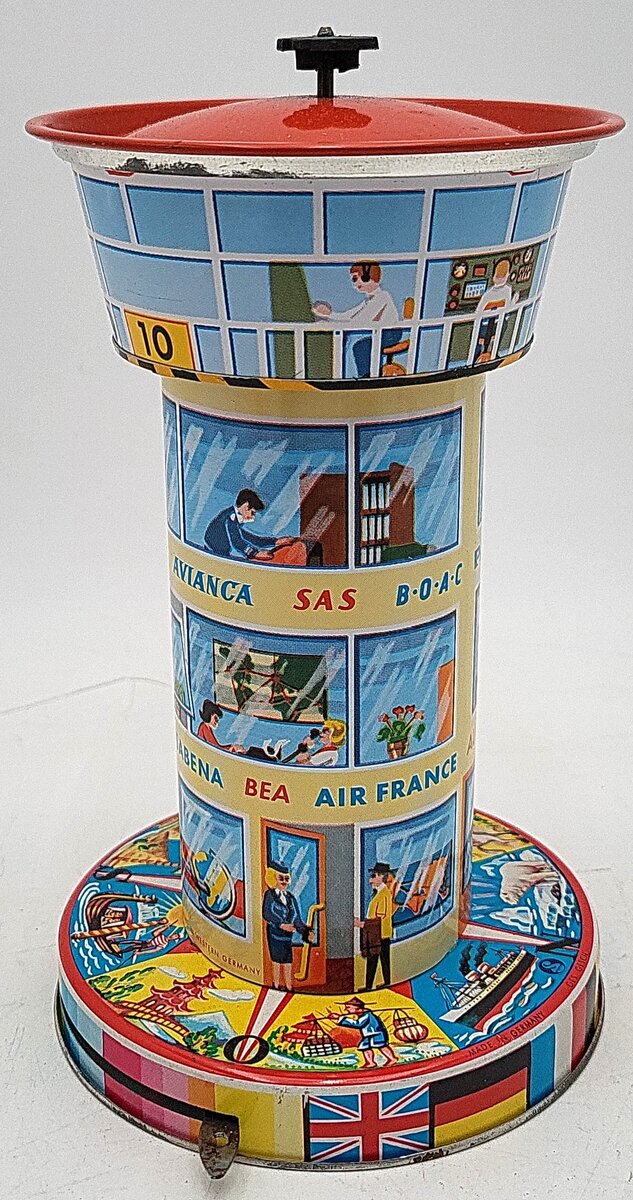 Schopper Nr. 5100 Airport Traffic Control Tower Carousel EX/Box