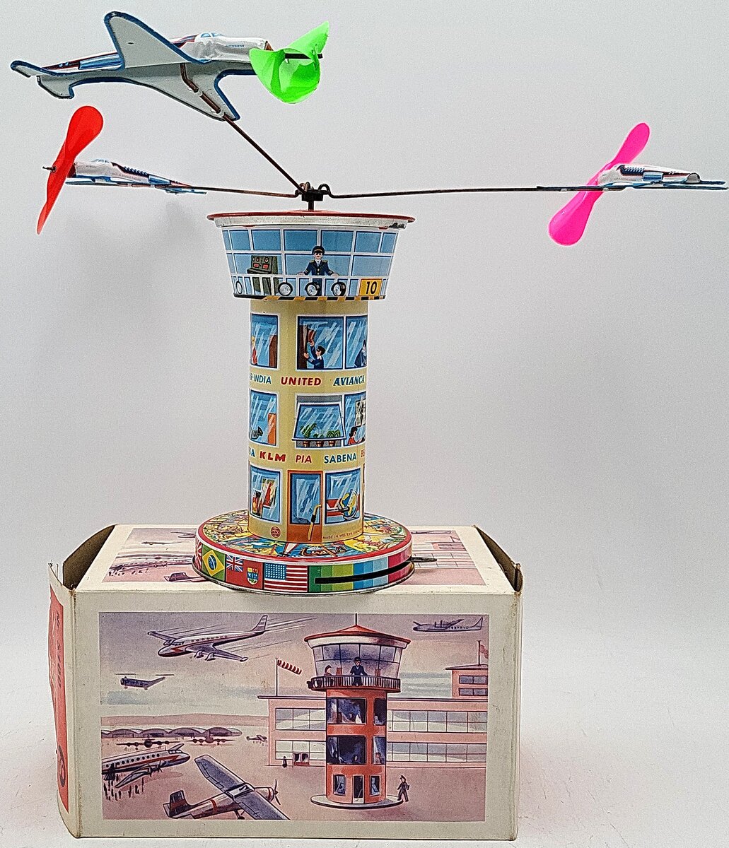 Schopper Nr. 5100 Airport Traffic Control Tower Carousel EX/Box