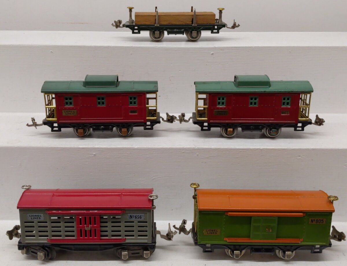 Lionel Vintage O Lionel Lines Tinplate Freight Cars 656, 805, 807, 831 [5]