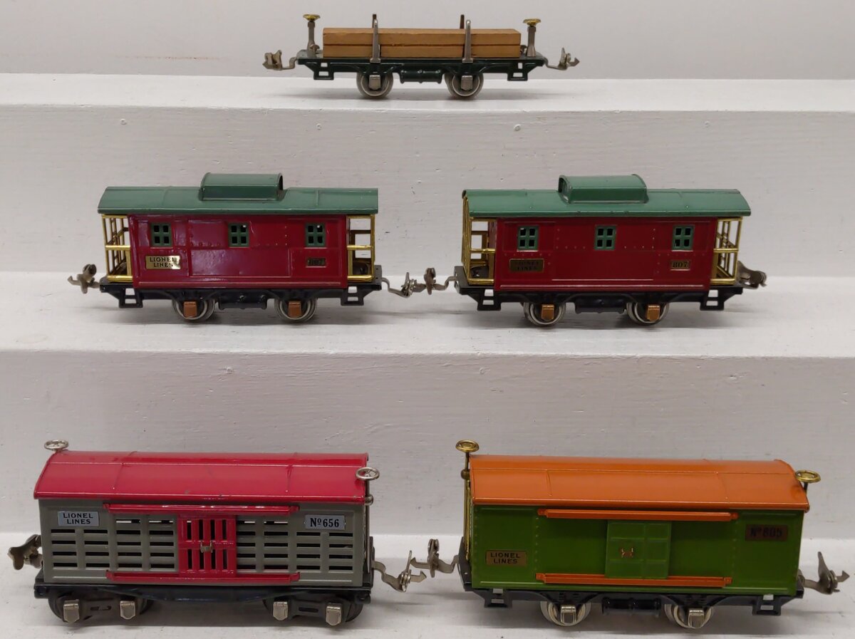 Lionel Vintage O Lionel Lines Tinplate Freight Cars 656, 805, 807, 831 [5]