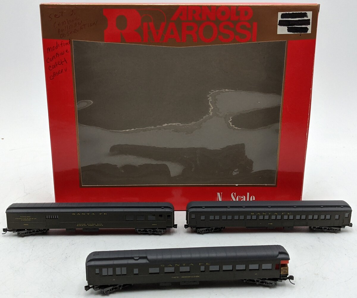 Rivarossi 0524 N Scale Santa Fe 3 Car Passenger Set LN/Box
