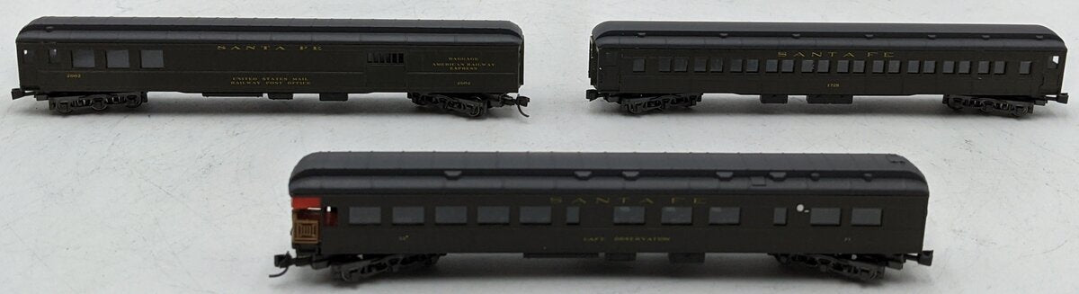 Rivarossi 0524 N Scale Santa Fe 3 Car Passenger Set LN/Box