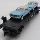 MTH 30-7613 O Gauge Auto Transport Flatcar with Two ThunderBirds LN/Box