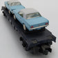 MTH 30-7613 O Gauge Auto Transport Flatcar with Two ThunderBirds LN/Box