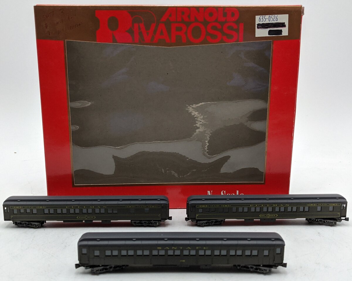 Rivarossi 0526 Santa Fe N Scale 3-Car Passenger Set LN/Box