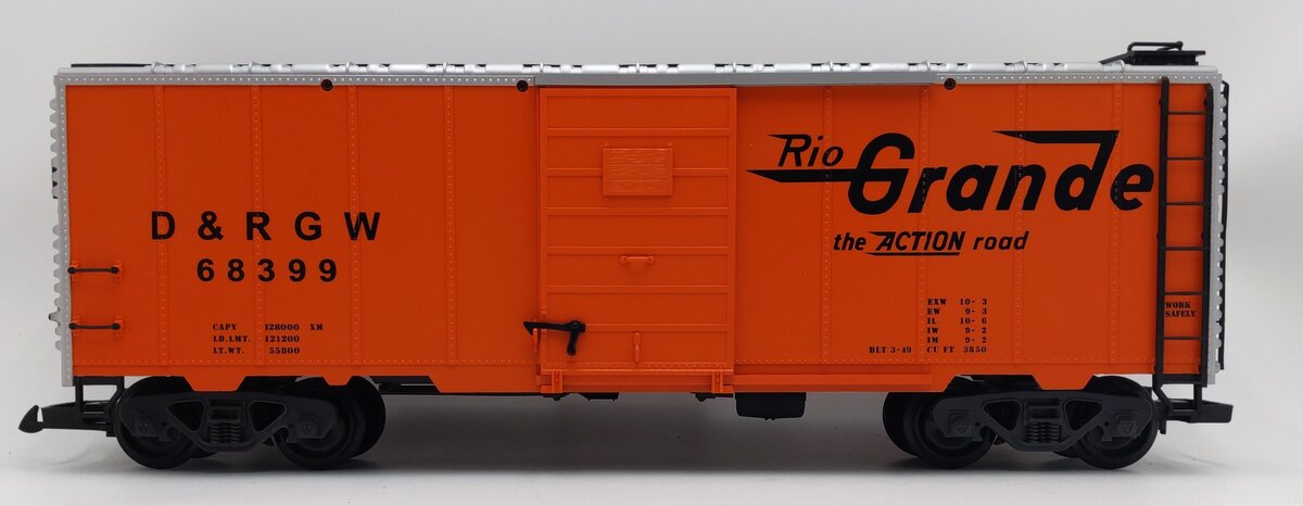 LGB 40918 G Scale D&RGW Steel Boxcar w/Metal Wheels EX/Box