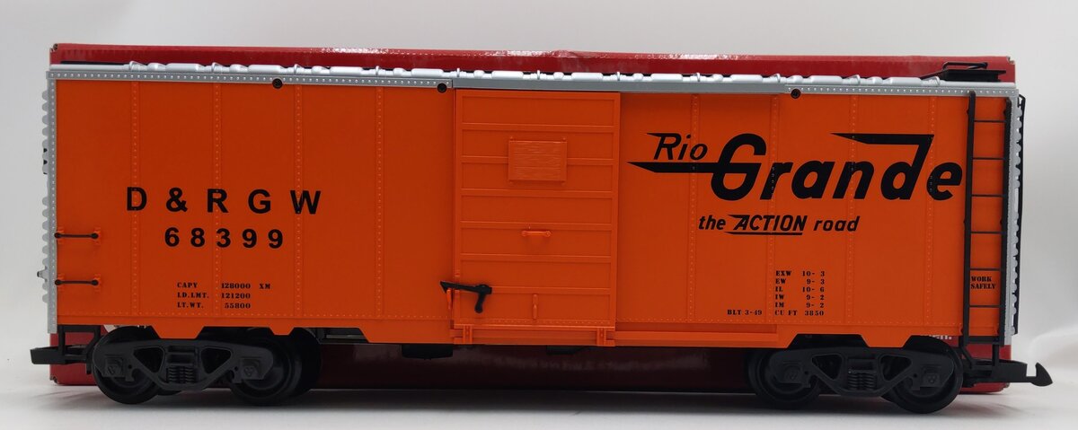 LGB 40918 G Scale D&RGW Steel Boxcar w/Metal Wheels EX/Box