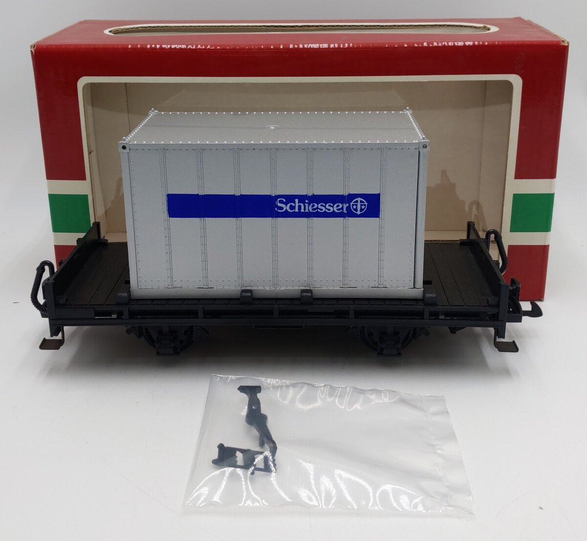 LGB 4003 G Scale Flatcar w/Schiesser Container EX/Box