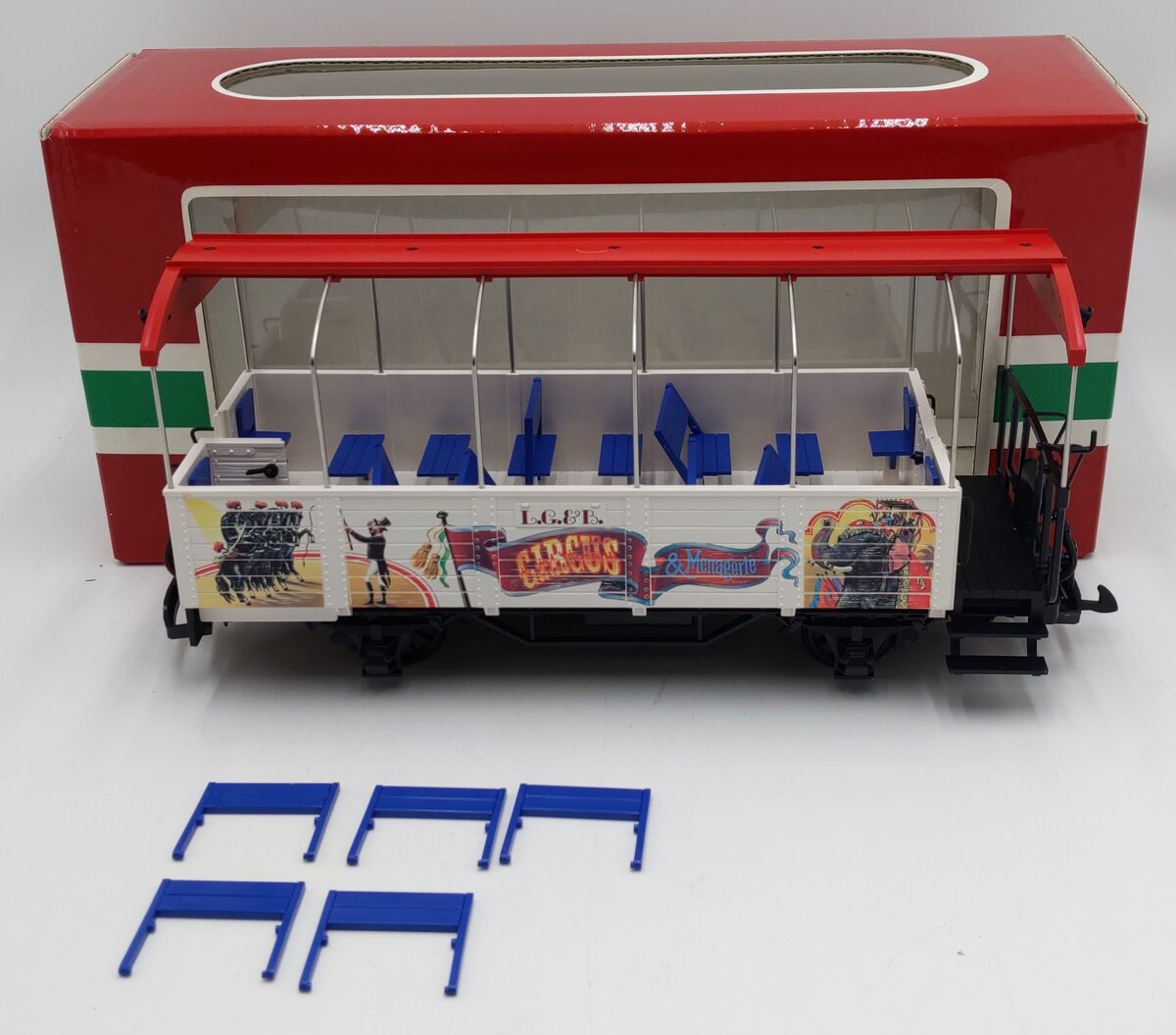 LGB 3125 G Scale Open Air Circus Passenger Car EX/Box
