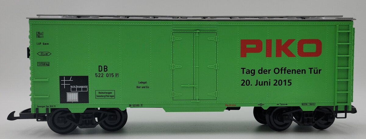 Piko 30036 G Scale Tag der Offenen Tür Boxcar #522015 LN/Box