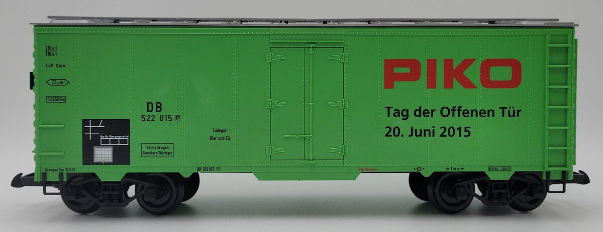 Piko 30036 G Scale Tag der Offenen Tür Boxcar #522015 LN/Box